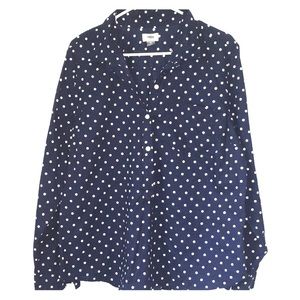 Old Navy L Lightweight Long Sleeve Shirt DOTS!